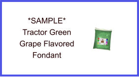 Tractor Green Grape Fondant Sample