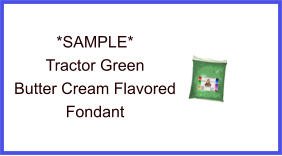 Tractor Green Butter Cream Fondant Sample