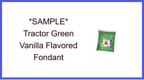 Tractor Green Vanilla Fondant Sample