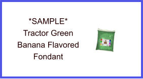 Tractor Green Banana Fondant Sample