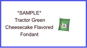 Tractor Green Cheesecake Fondant Sample