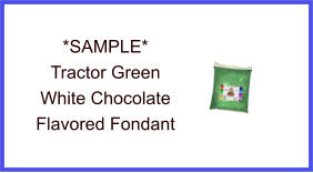 Tractor Green White Chocolate Fondant Sample
