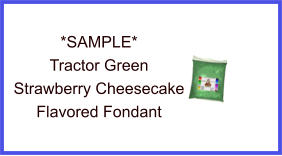 Tractor Green Strawberry Cheesecake Fondant Sample