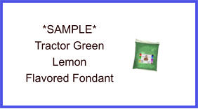 Tractor Green Lemon Fondant Sample