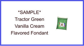 Tractor Green Vanilla Cream Fondant Sample