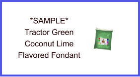 Tractor Green Coconut Lime Fondant Sample