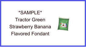 Tractor Green Strawberry Banana Fondant Sample
