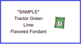 Tractor Green Lime Fondant Sample