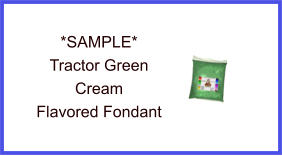 Tractor Green Cream Fondant Sample