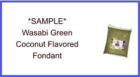 Wasabi Green Coconut Fondant Sample