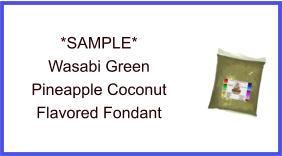 Wasabi Green Pineapple Fondant Sample