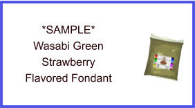 Wasabi Green Strawberry Fondant Sample