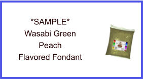 Wasabi Green Peach Fondant Sample