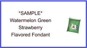 Watermelon Green Strawberry Fondant Sample