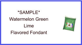 Watermelon Green Lime Fondant Sample