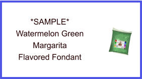 Watermelon Green Margarita Fondant Sample