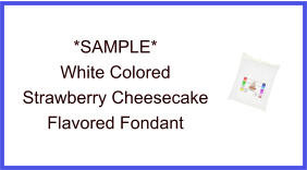 White Strawberry Cheesecake Fondant Sample