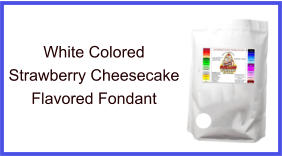 White Strawberry Cheesecake Fondant