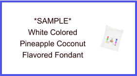White Pineapple Coconut Fondant Sample
