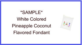 White Pineapple Coconut Fondant Sample