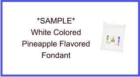 White Pineapple Fondant Sample