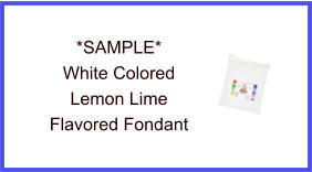 White Lemon Lime Fondant Sample