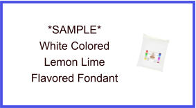 White Lemon Lime Fondant Sample