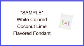 White Coconut Lime Fondant Sample