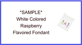 White Raspberry Fondant Sample