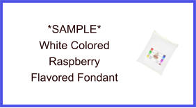 White Raspberry Fondant Sample
