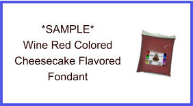 Wine Red Cheesecake Fondant Sample