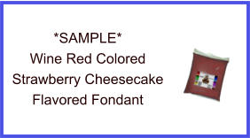 Wine Red Strawberry Cheesecake Fondant Sample