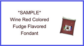 Wine Red Fudge Flavor Fondant Sample