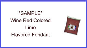 Wine Red Lime Fondant Sample