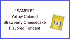 Yellow Strawberry Cheesecake Fondant Sample