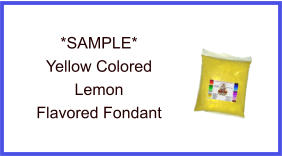 Yellow Lemon Fondant Sample