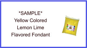 Yellow Lemon Lime Fondant Sample