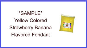 Yellow Strawberry Banana Fondant Sample